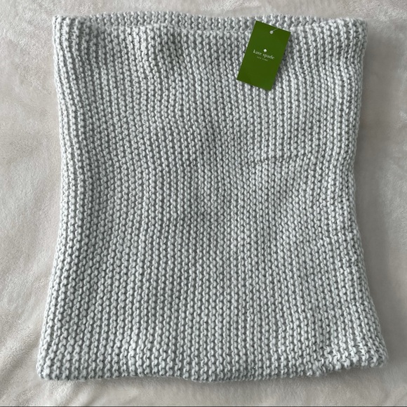 kate spade Accessories - Kate spade White Silver Sequined Neck Warmer